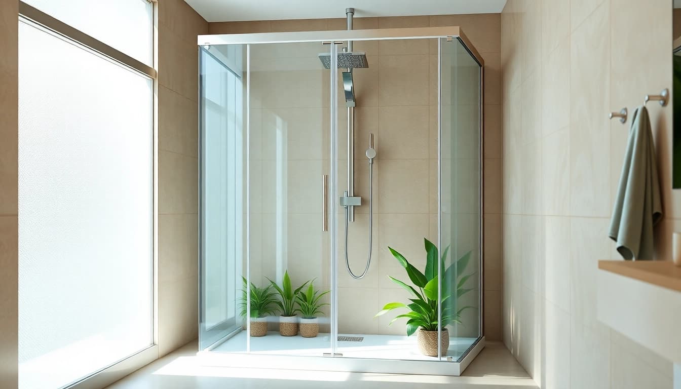 Erleben Sie die sonni Duschkabine 80x80 in einem modernen Badezimmer mit eleganten Designelementen.