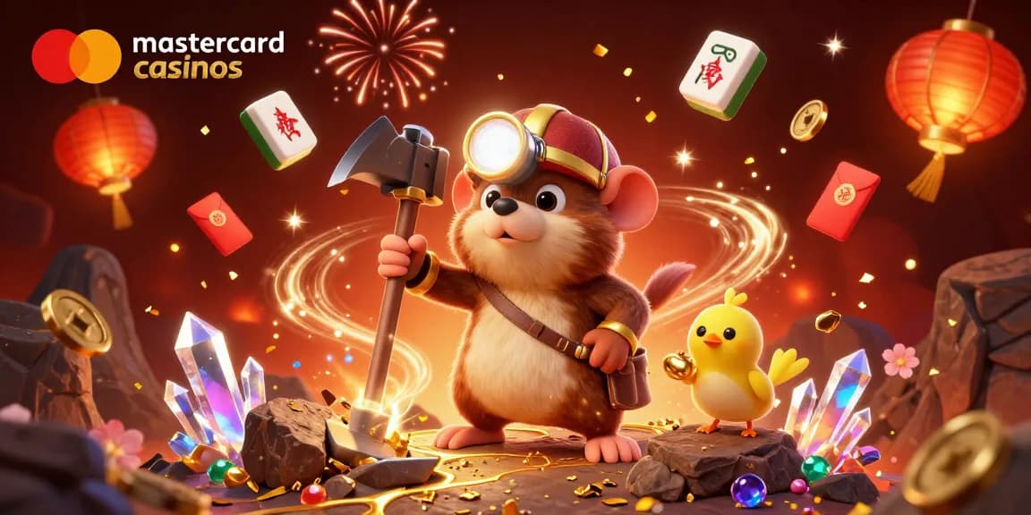 Experience the excitement at mastercard casinos with treasures, coins, and game elements celebrating in 3D.