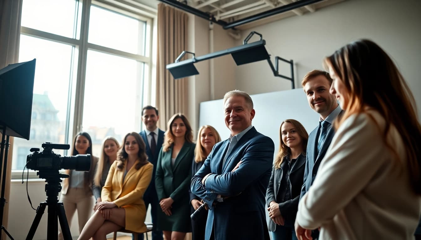Praxisfotograf München erstellt beeindruckende Porträts in einem eleganten Studio in München.