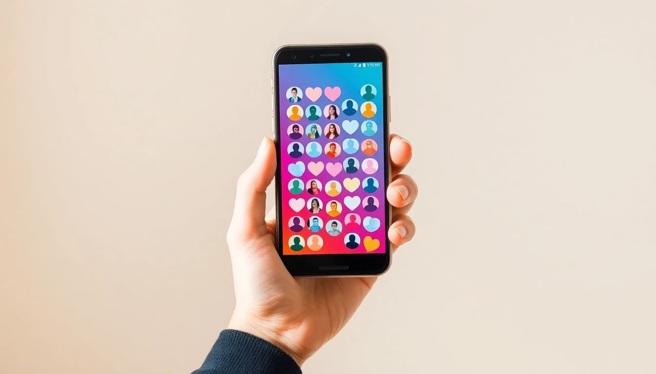 Kaufe Instagram Follower kaufen schnell und einfach über die mobile App mit bunten Follower-Symbolen.