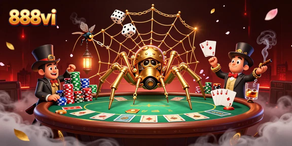 Experience thrilling gaming moments at 888vi with a captivating steampunk-inspired casino scene.