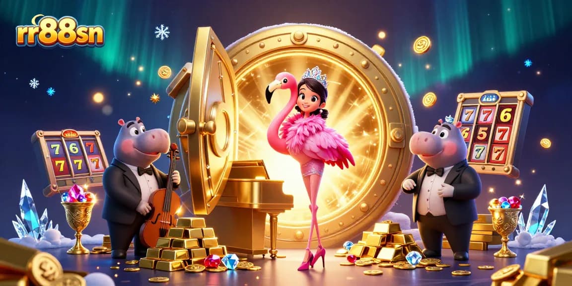Experience thrilling entertainment at rr88sn with a vibrant casino scene filled with gems and jackpots.