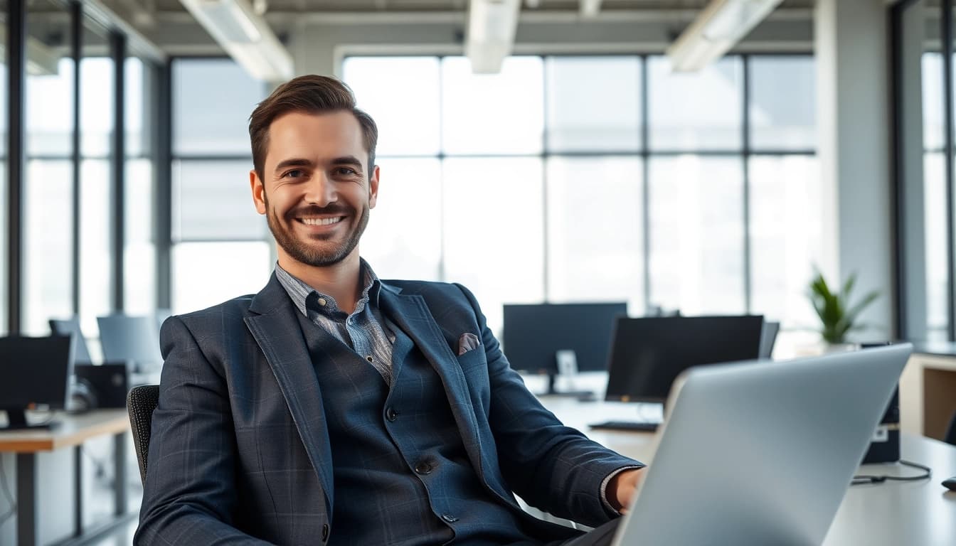 Headhunter IT vermittelt qualifizierte Fachkräfte in einem modernen Büro voller Technik.