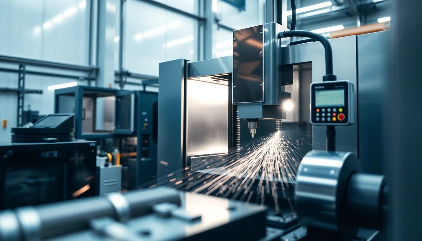 Felgen CNC Drehen München: Hochpräzise CNC-Maschine beim bearbeiten von Alufelgen.