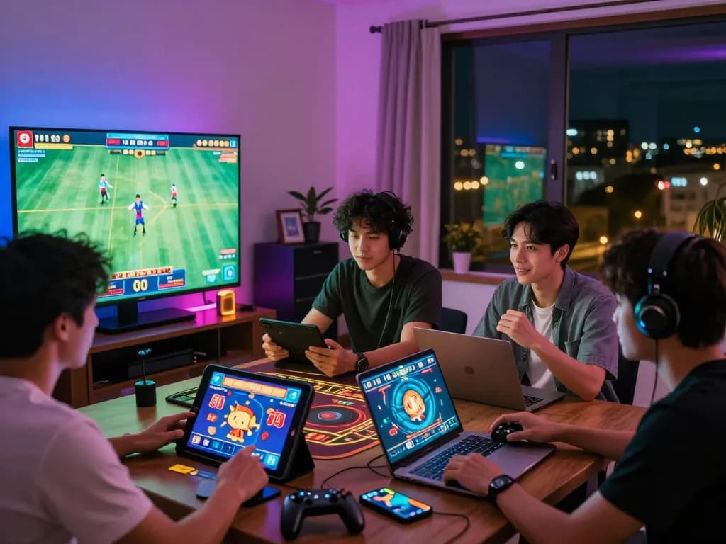 Exciting group gaming experience showcasing TR88 online betting with vibrant atmosphere.