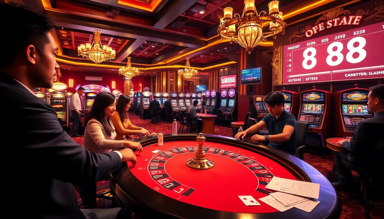 Experience the exhilarating world of CM88 with players enjoying vibrant casino games.
