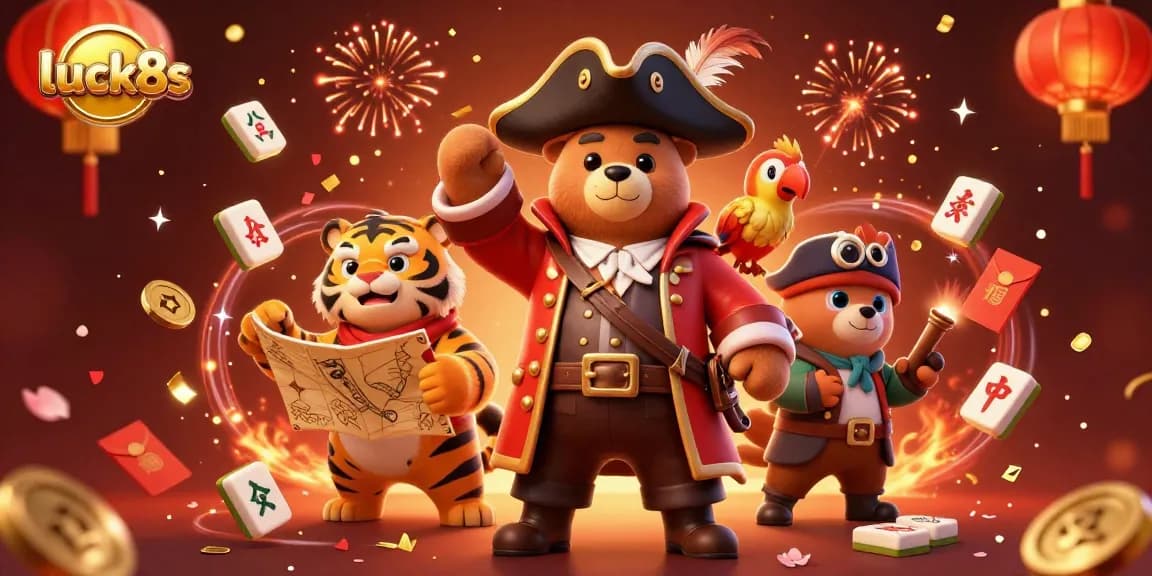 Experience exciting wins with luck8s at this vibrant online casino illustration.