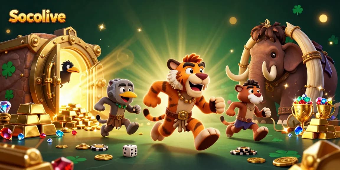 Socolive delivers a unique gaming experience with the cave duo managing an exciting prehistoric casino adventure.