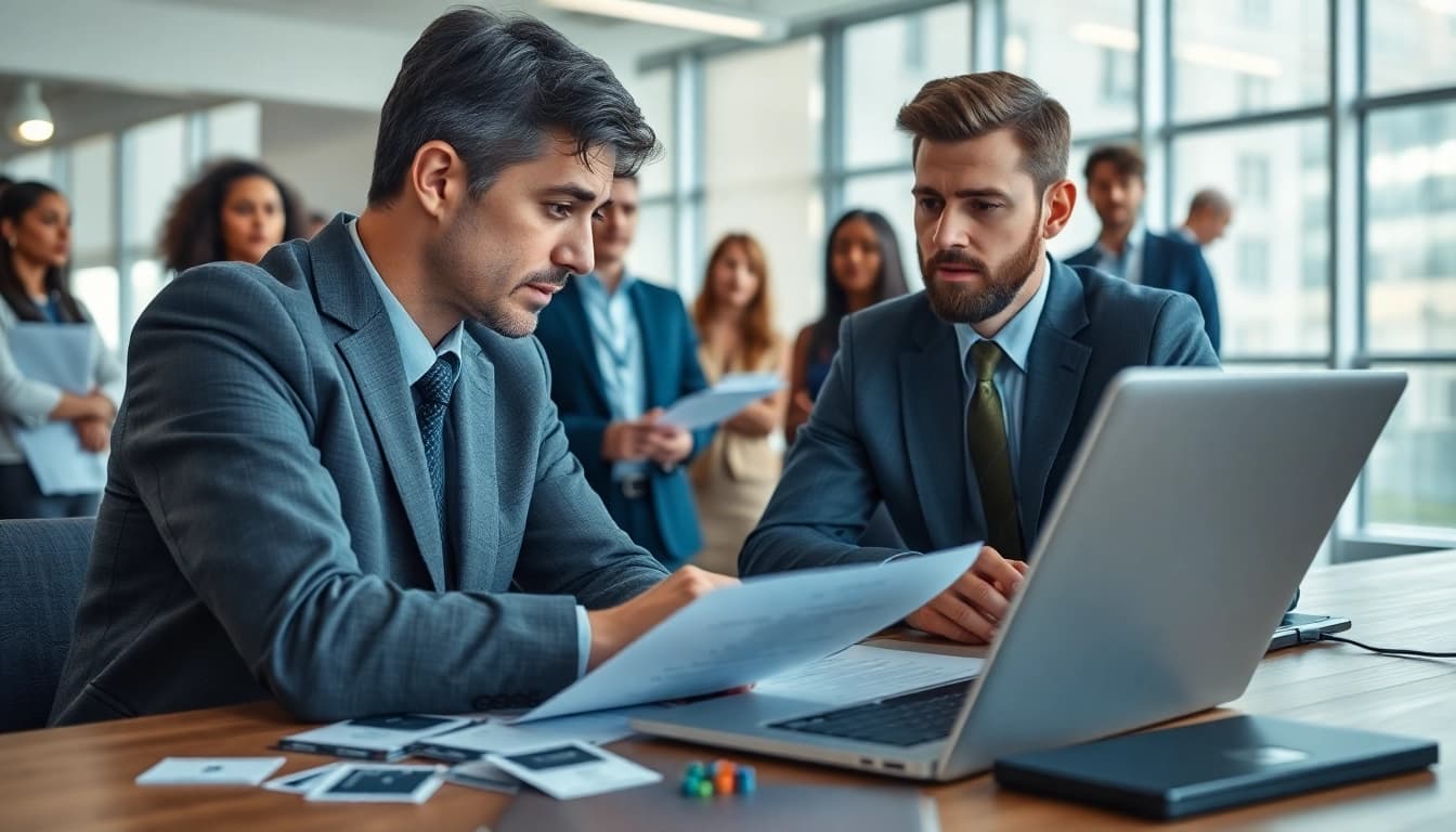 Headhunter Schweiz berät eine Kandidatin in einem modernen Büro mit professionellen Elementen.