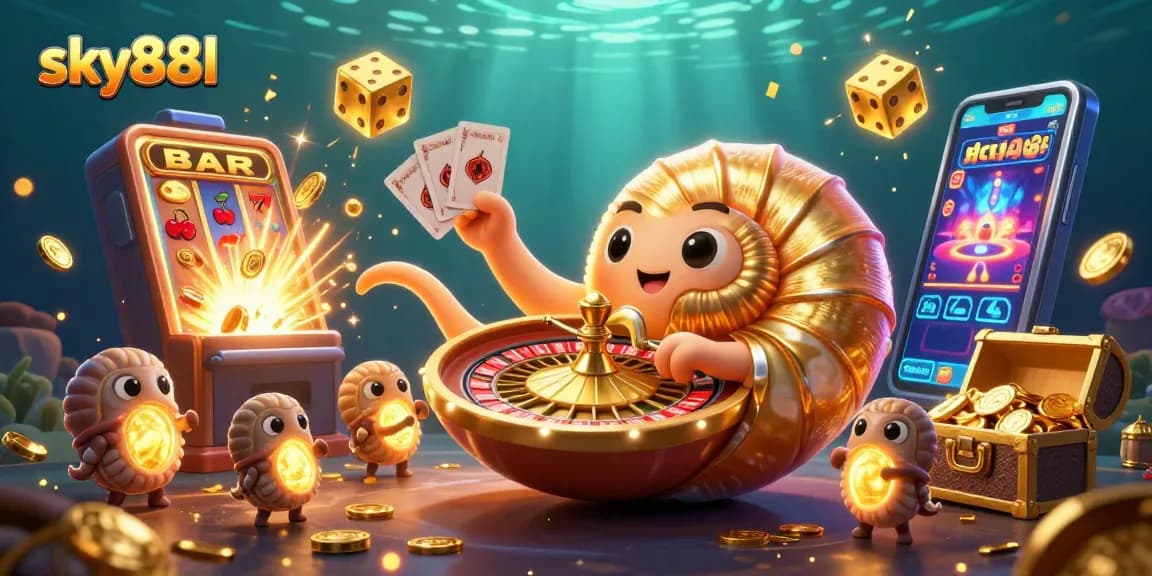 Engage with sky88l's thrilling casino experience featuring a dynamic nautilus roulette wheel and jackpot excitement.