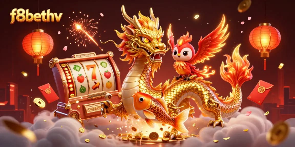 Experience epic wins and excitement with f8bethv in this detailed 3D casino adventure illustration.