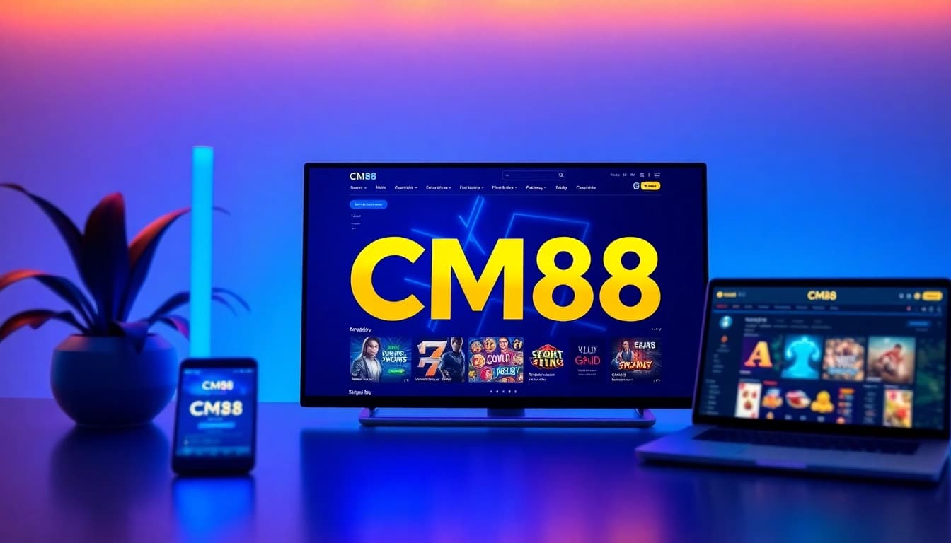 CM88 online betting interface showcasing games and professional design.