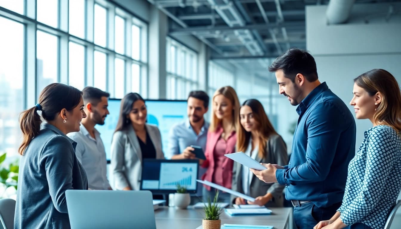 Optimizing Personalbesetzung through collaborative discussions in a modern office setting