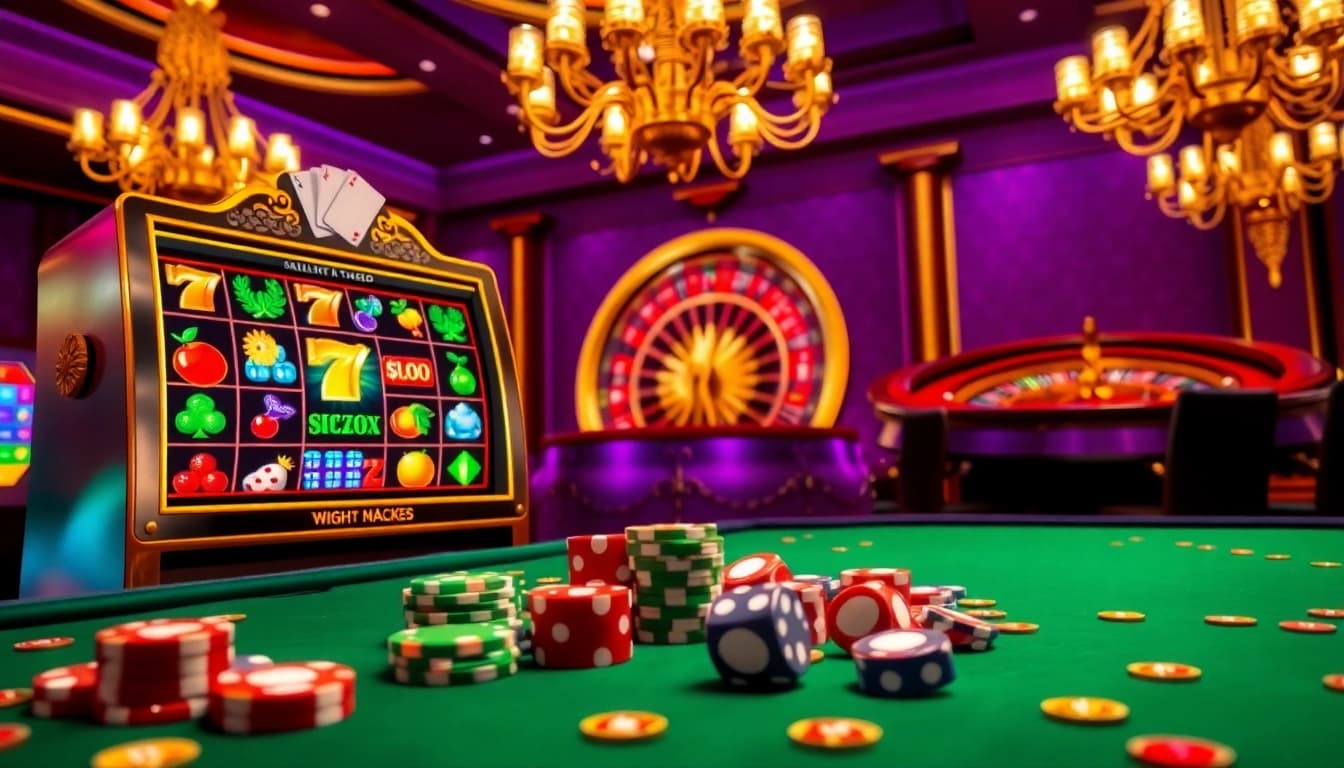 Enjoy the thrilling experience of gaming at win88.com with vibrant poker chips and a luxurious roulette wheel.