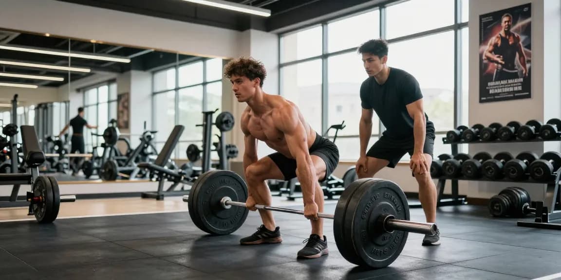 Training im Steroidshop für Muskelaufbau und Fitness mit motivierenden Elementen