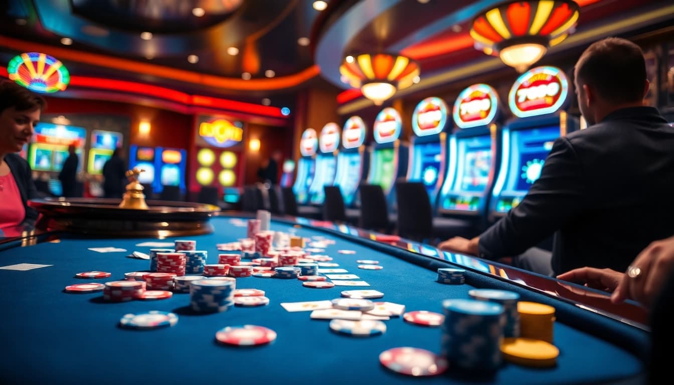 Experience the excitement at 789f casino with vibrant gaming tables and thrilling slot machines.