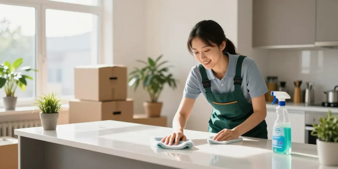 Professional umzugsreinigung solothurn service in a spotless apartment.