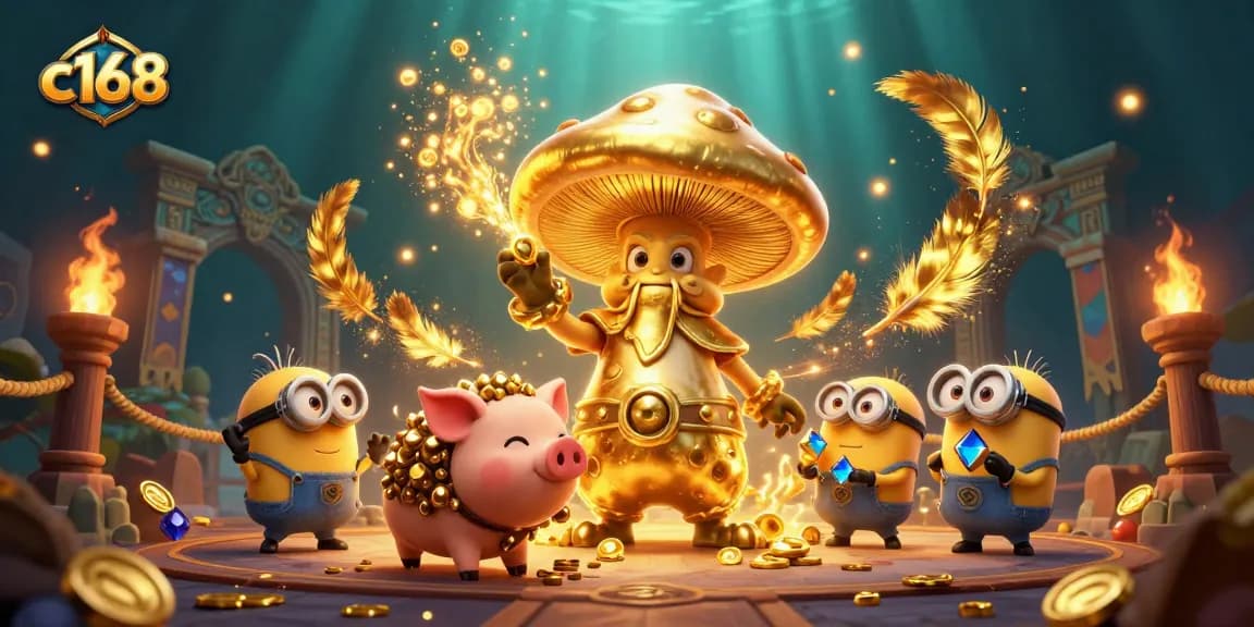 Experience thrilling gaming with c168's engaging casino atmosphere and vibrant characters.