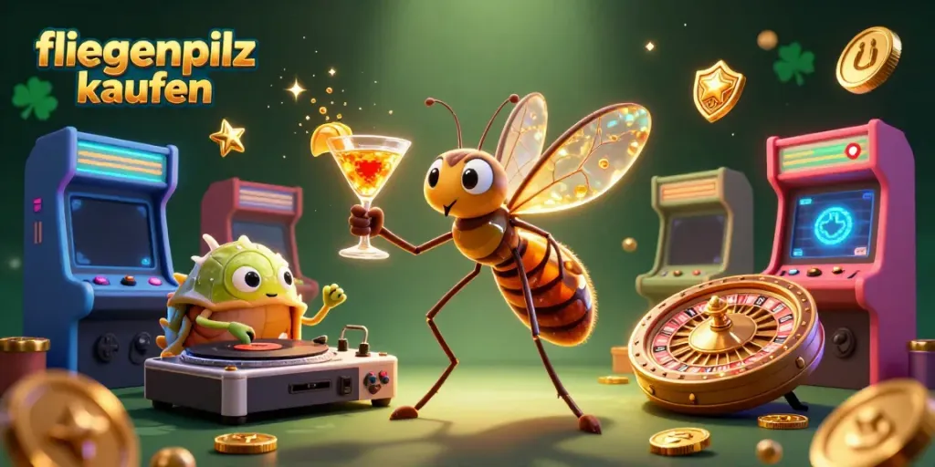 Fliegenpilz kaufen und erleben, wie der moskitoverkleidete Casino-Maskottchencocktail in einem aufregenden Casino-Setting erstrahlt.