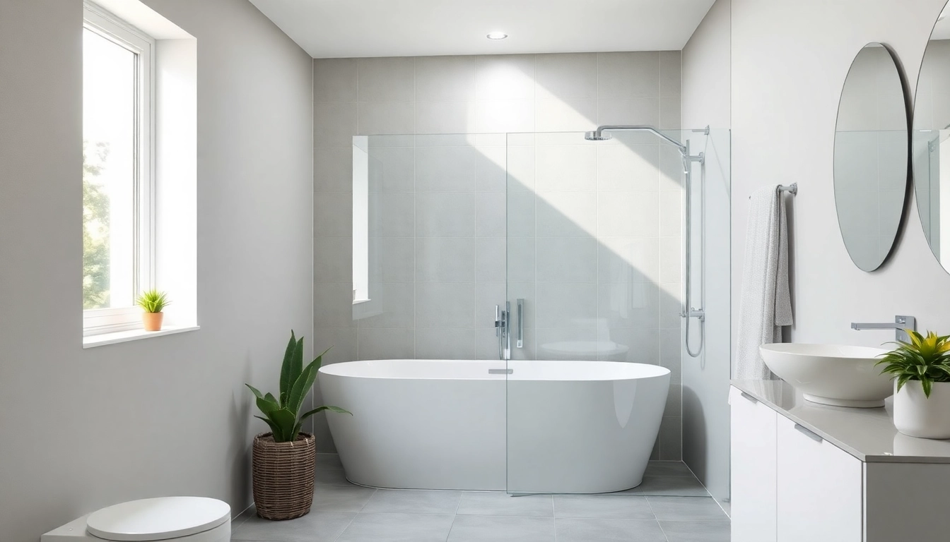 Genießen Sie die elegante sonni Duschkabine aus klarem ESG-Glas in einem modernen Badezimmer-Design.