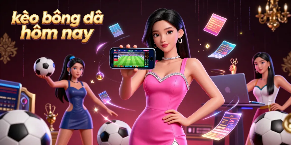 Bet on kèo bóng đá hôm nay with a stunning illustration showcasing live betting on football