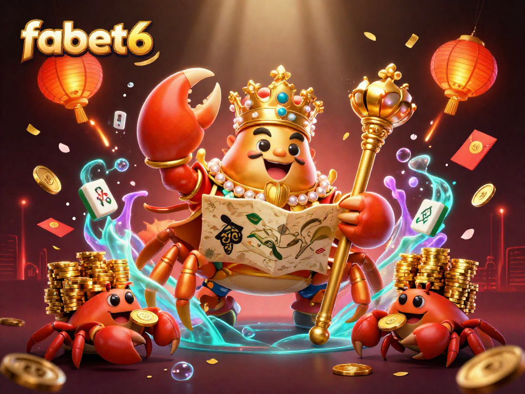 Engage with fabet6's dynamic casino experience featuring golden crab emperor and vibrant game elements.