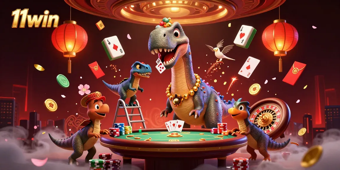 Engaging scene of gaming action highlighting 11win with casino characters and dynamic poker elements