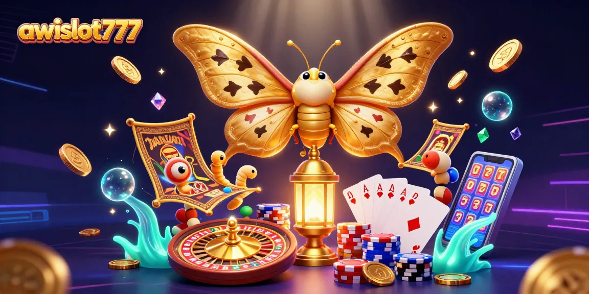 Bet on awslot777 while enjoying a lavish 3D illustration of casino excitement and winning chances.