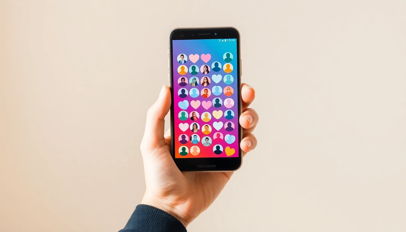 Kaufe Instagram Follower kaufen schnell und einfach über die mobile App mit bunten Follower-Symbolen.