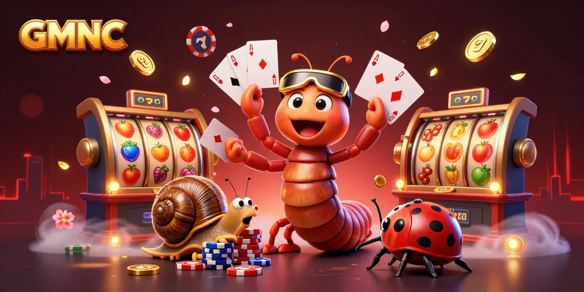Experience dazzling slot excitement with GMNC's millipede dealer and vibrant casino elements.