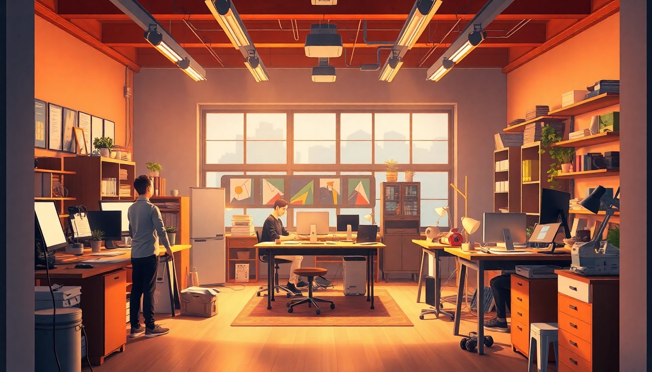 Kreative Künstler im Animationsstudio arbeiten an aufregenden Projekten, stärken visuelle Erzählungen.