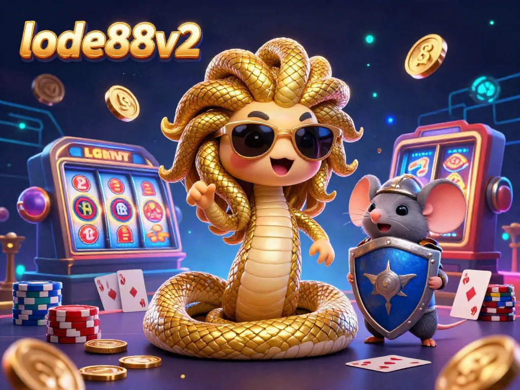 Join the vibrant casino action with lode88v2 featuring Medusa and gaming elements in 3D.