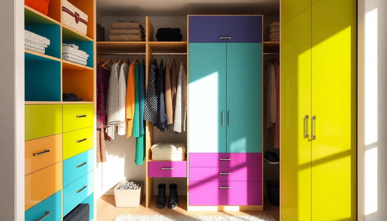 Stylish Kunststoff kleiderbügel showcasing colorful designs and modern wardrobe organization.