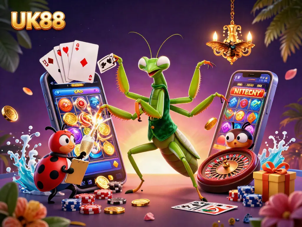 Engage in thrilling gaming adventures with UK88's vibrant atmosphere and lively characters.