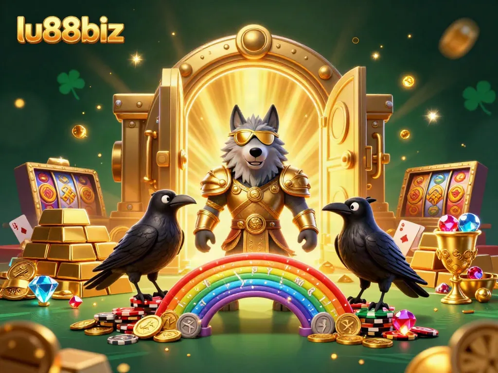 Engage with exciting casino rewards at lu88biz featuring a vibrant Norse-themed illustration.