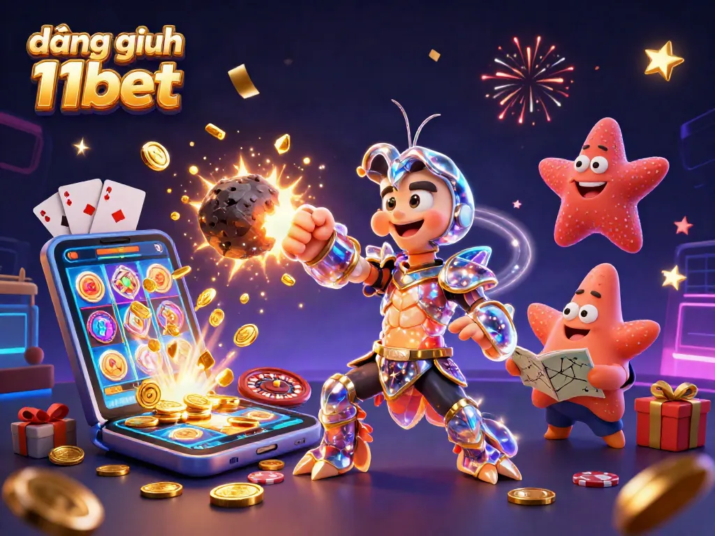 Experience the thrilling action of đăng nhập 11bet with a vibrant, dynamic 3D gaming scene.