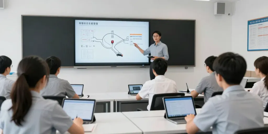 Fahrschule Zürich: Modernes Lernumfeld mit digitalen Medien für Fahrausbildung.