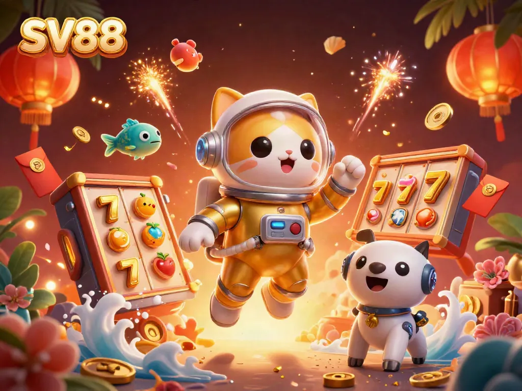 Experience thrilling gameplay at SV88 with colorful slots and dynamic characters.