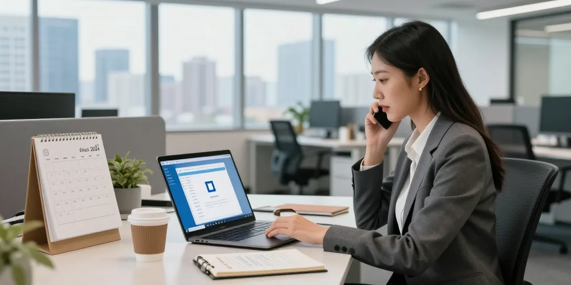Professionelle Arbeitsumgebung mit einer Businessfrau, die die Office 2024 Professional Lizenz direkt herunterladen kann.