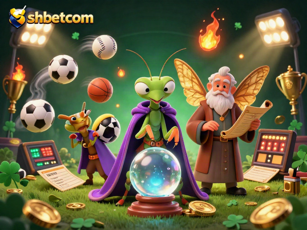 Place your bets wisely with shbetcom, featuring vibrant sports betting characters and dynamic elements.