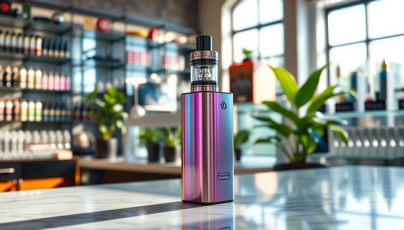 hqd vape im modernen Vape Store, stilvoll inszeniert auf einem Marmortisch