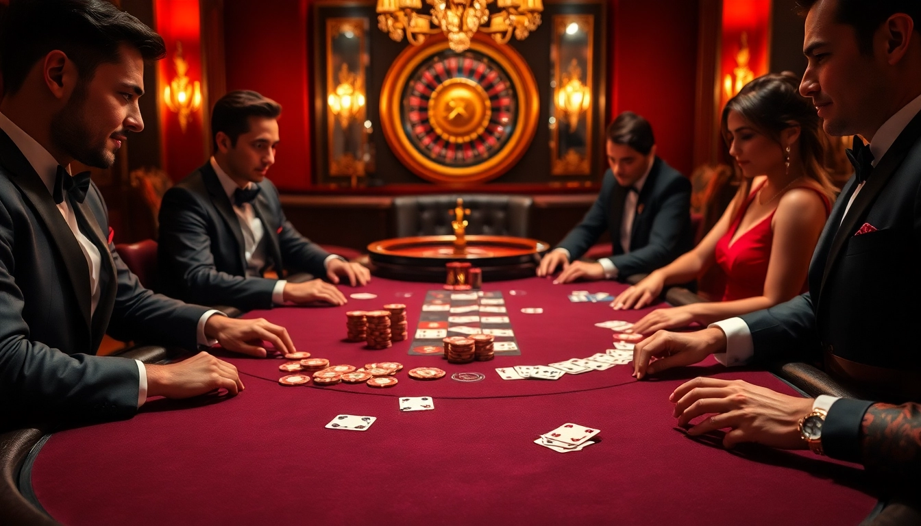 Experience the thrill at the F168 casino table with vibrant chips and cards.