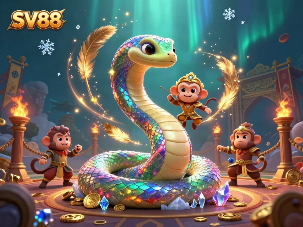 Engage in thrilling gaming at SV88 with dynamic characters amidst a vibrant casino atmosphere.
