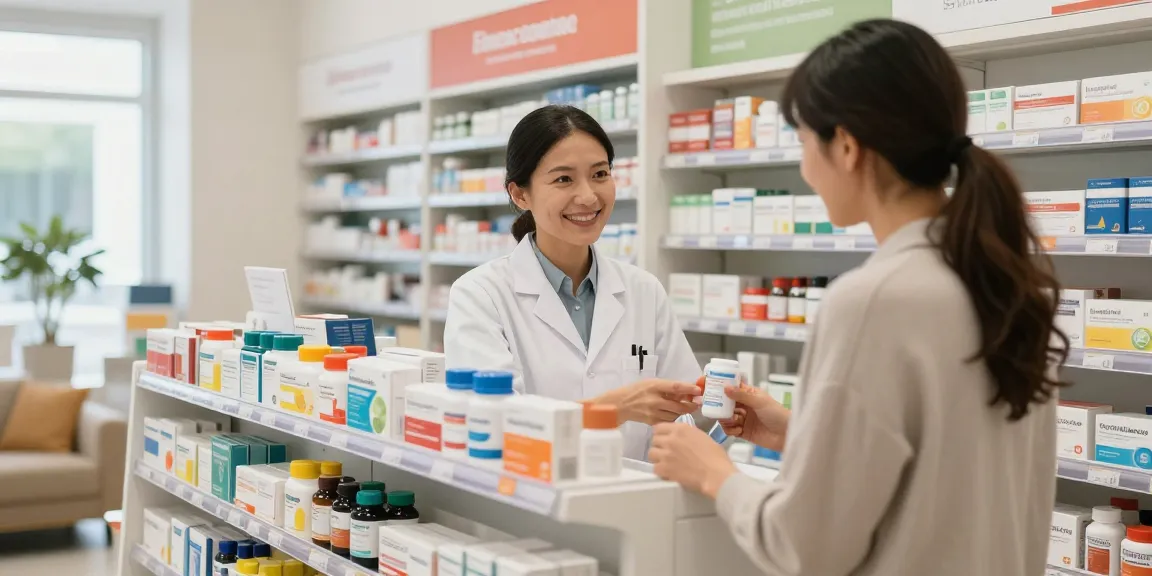 Im Selliza Pharma Shop stöbert ein Kunde in hochwertigen Gesundheitsprodukten.