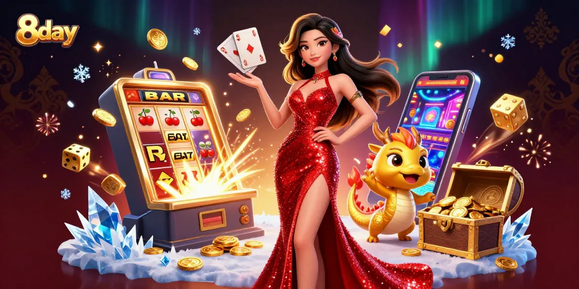 Experience the excitement of 8day casino with vibrant visuals and thrilling characters.