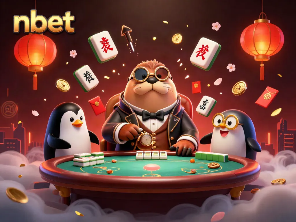 Play poker with the jolly walrus and penguin dealer in this vibrant nbet underwater casino scene.