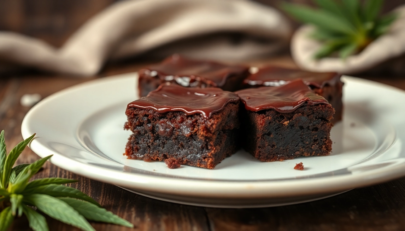 Enjoy baking satisfying weed brownies, richly glazed and fudgy, perfect for a sweet treat.