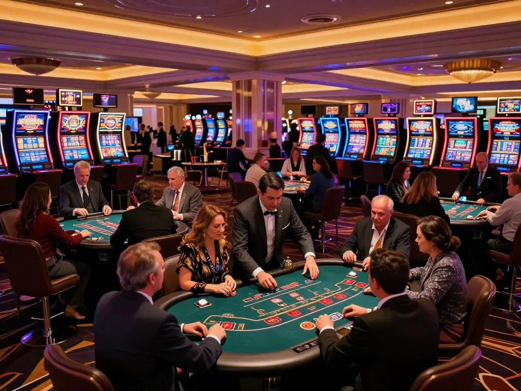 Players strategizing at the blackjack table while enjoying soi keo nha cai in a glamorous casino.