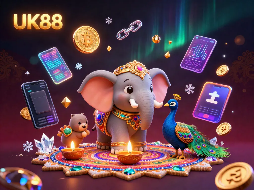 Experience thrilling adventures at UK88 with vibrant characters and crypto-themed casino elements.