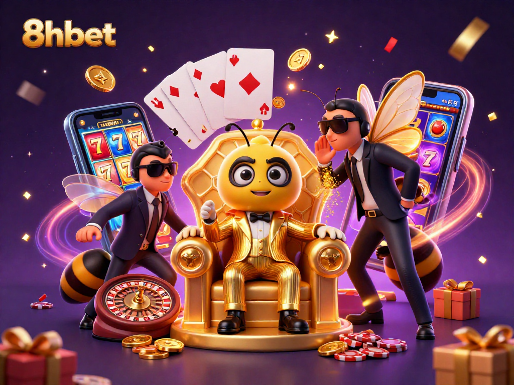 Spin winning reels and dive into 8xbet's exciting gaming world with vibrant visuals and captivating characters.
